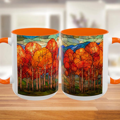 Autumn Stained Glass Effect  Coffee Mug