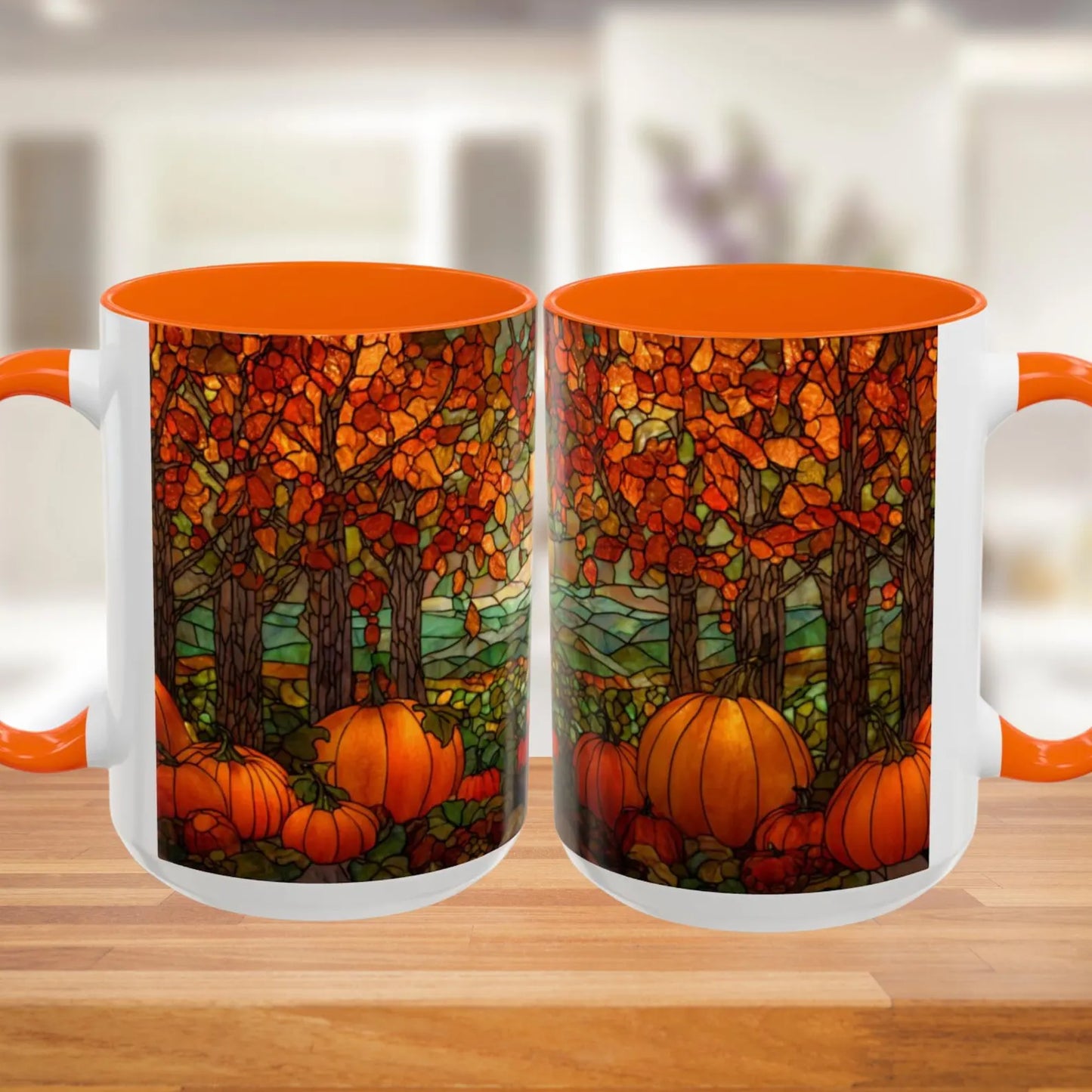 Fall Pumpkin Stained Glass