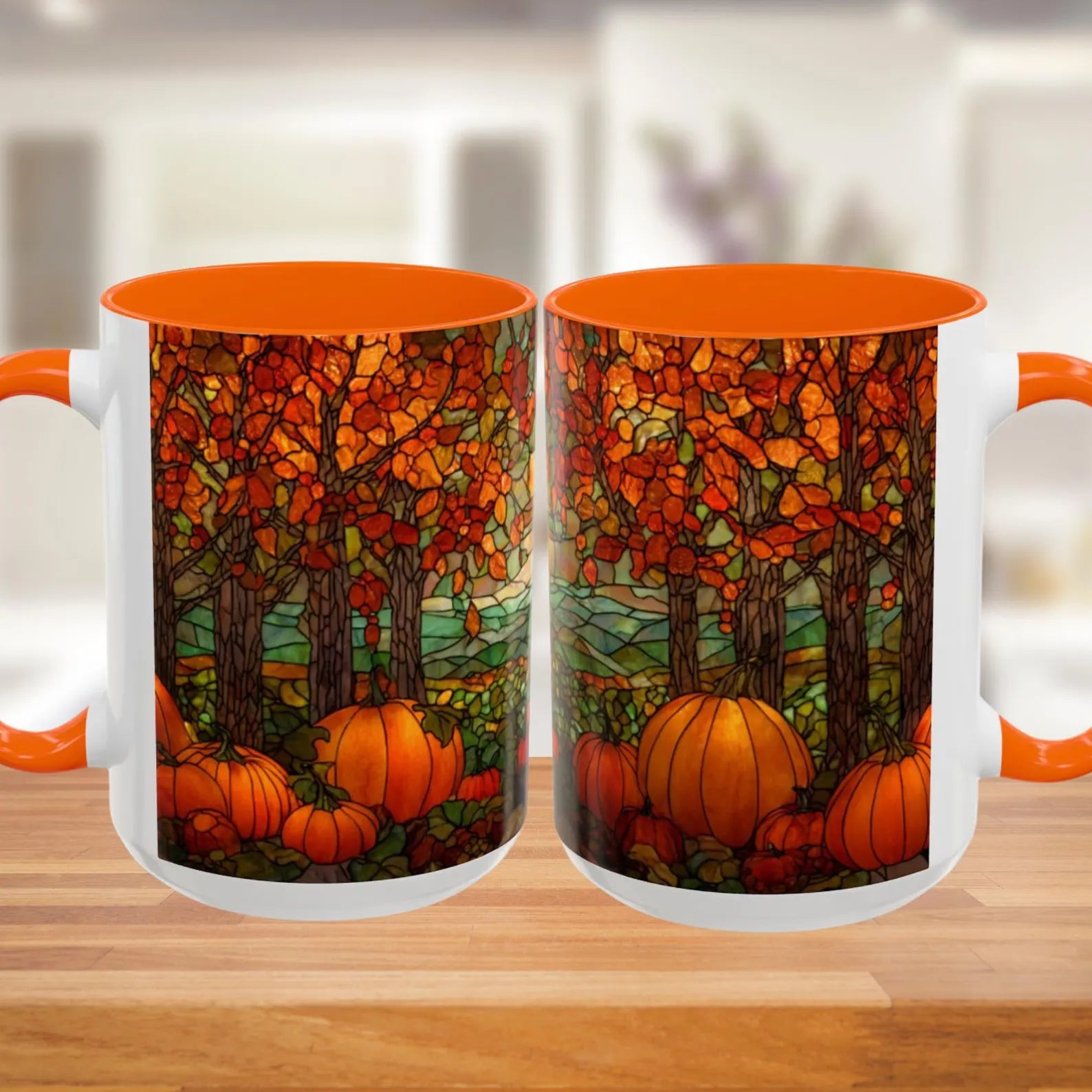 Fall Pumpkin Stained Glass