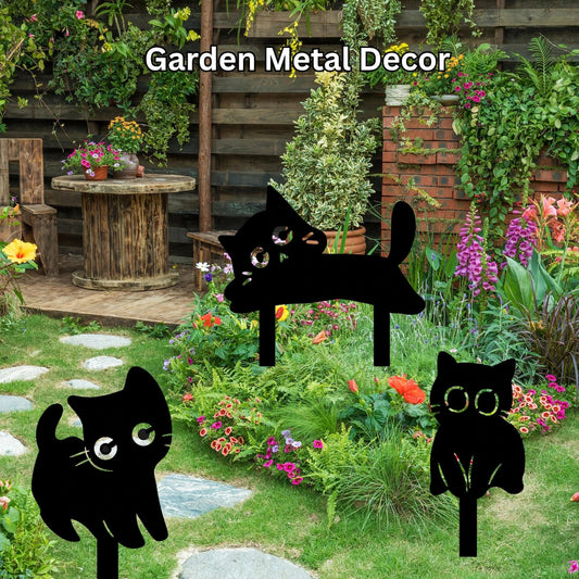 Cute Cat Home Garden Metal Signs
