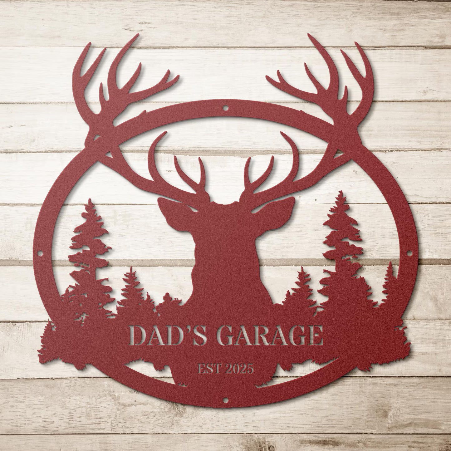Personalized Deer Metal Wall Art