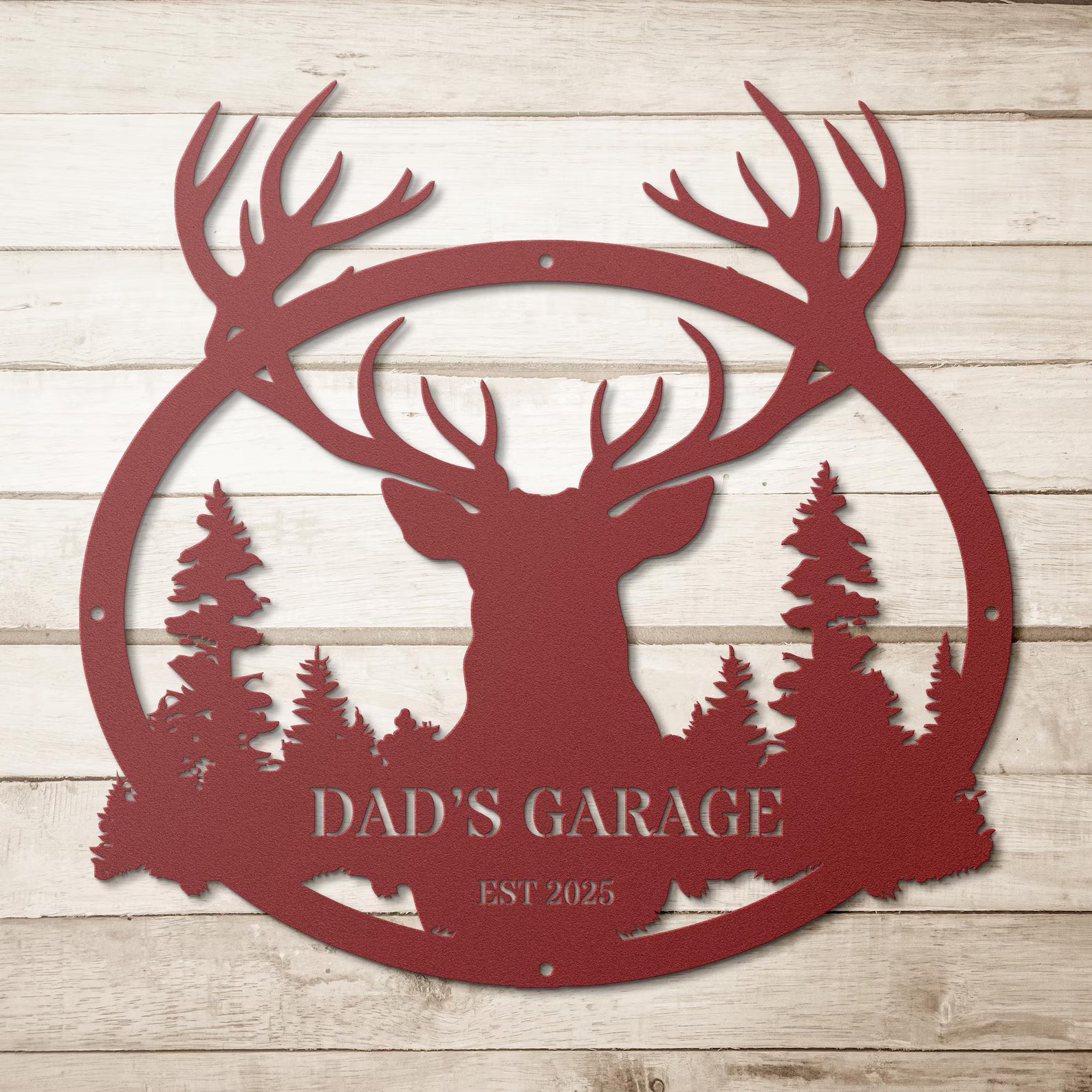 Personalized Deer Metal Wall Art