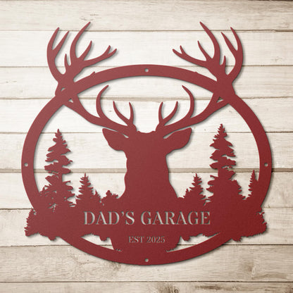 Personalized Deer Metal Wall Art