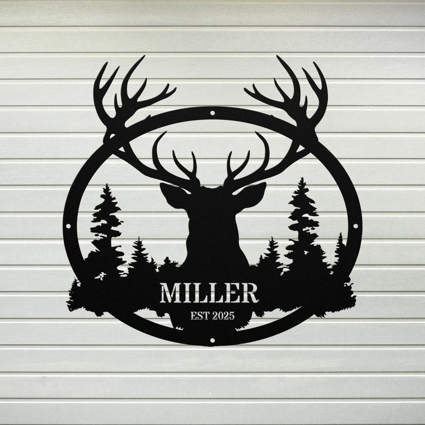 Personalized Deer Metal Wall Art