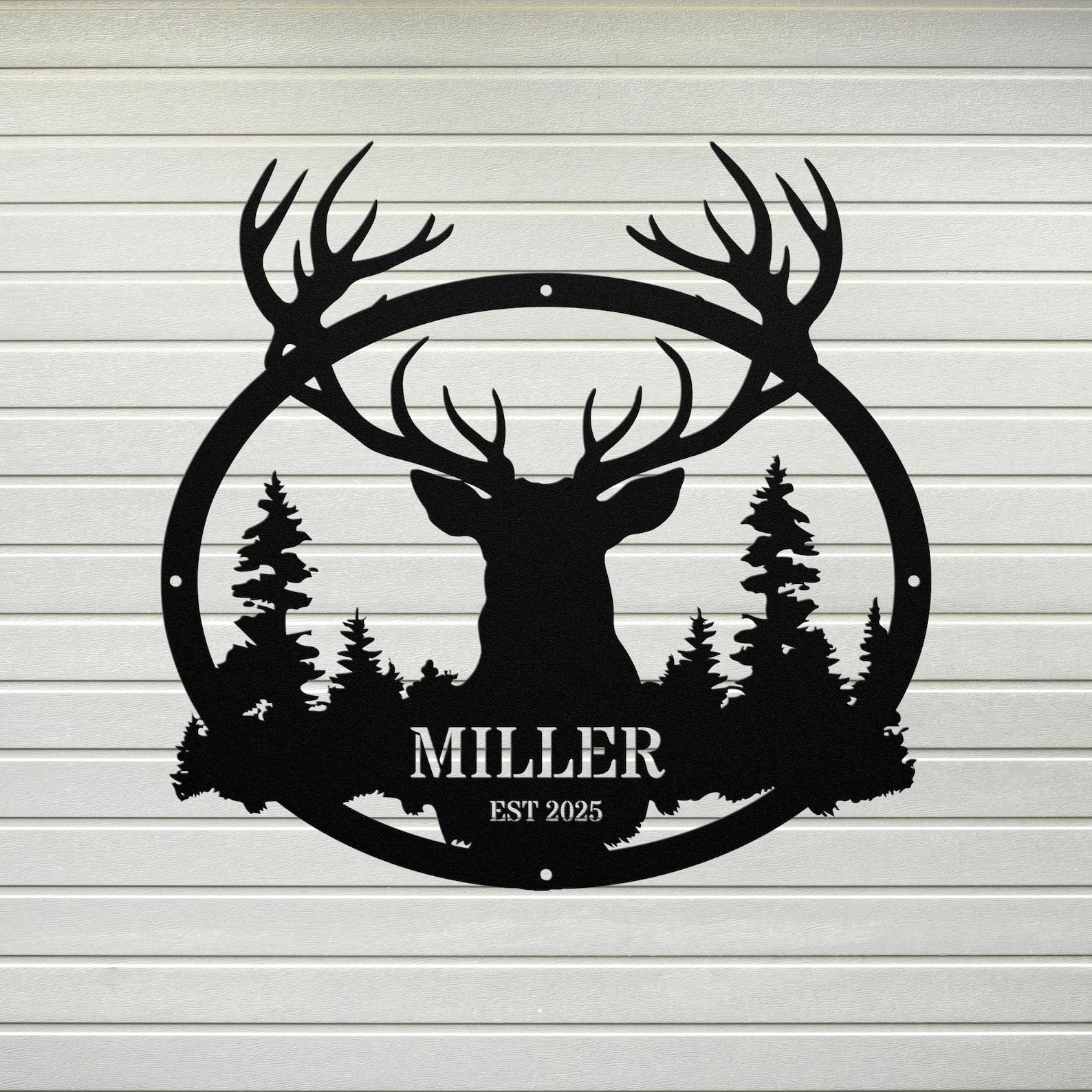 Personalized Deer Metal Wall Art
