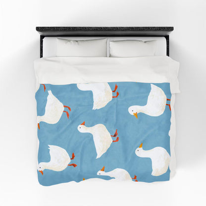 Cute Goose Plush Blanket