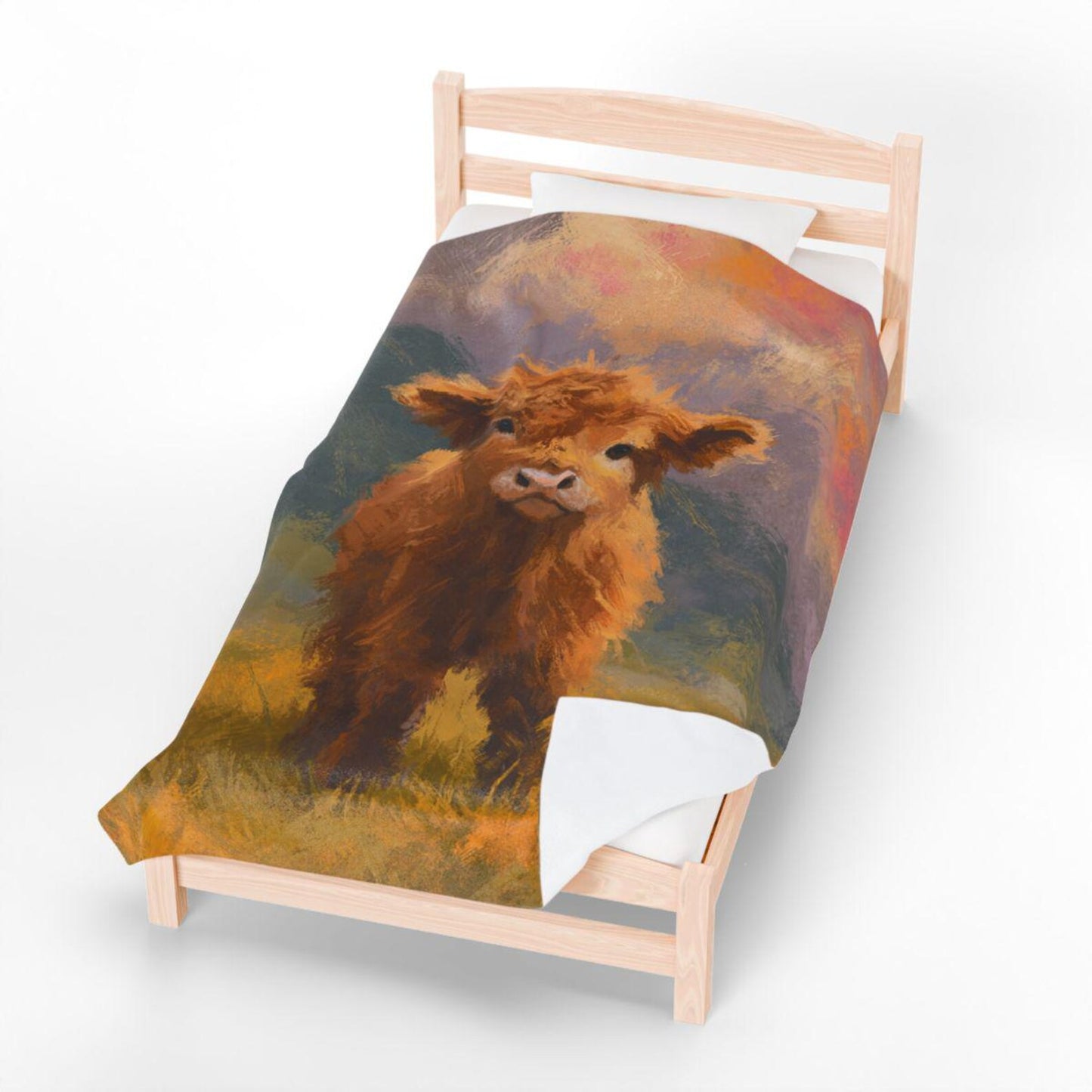 Highland Cow Plush Blanket
