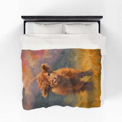 Highland Cow Plush Blanket