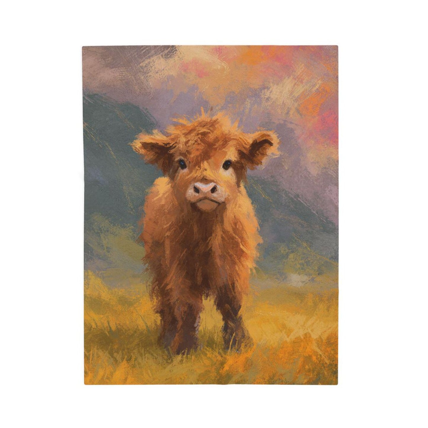 Highland Cow Plush Blanket