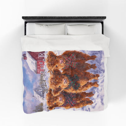 Highland Cow Cozy Blanket