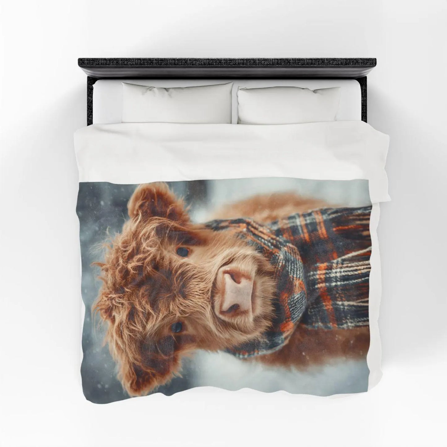 Rustic Highland Cow Blanket
