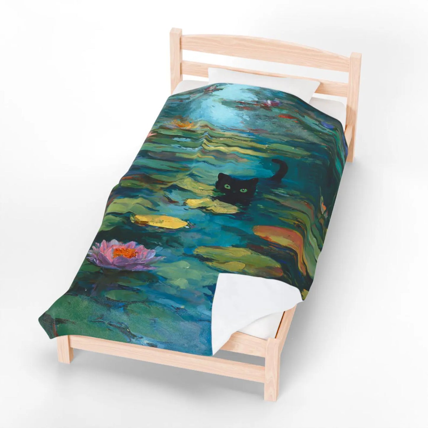 Monet Waterlily Cat Blanket