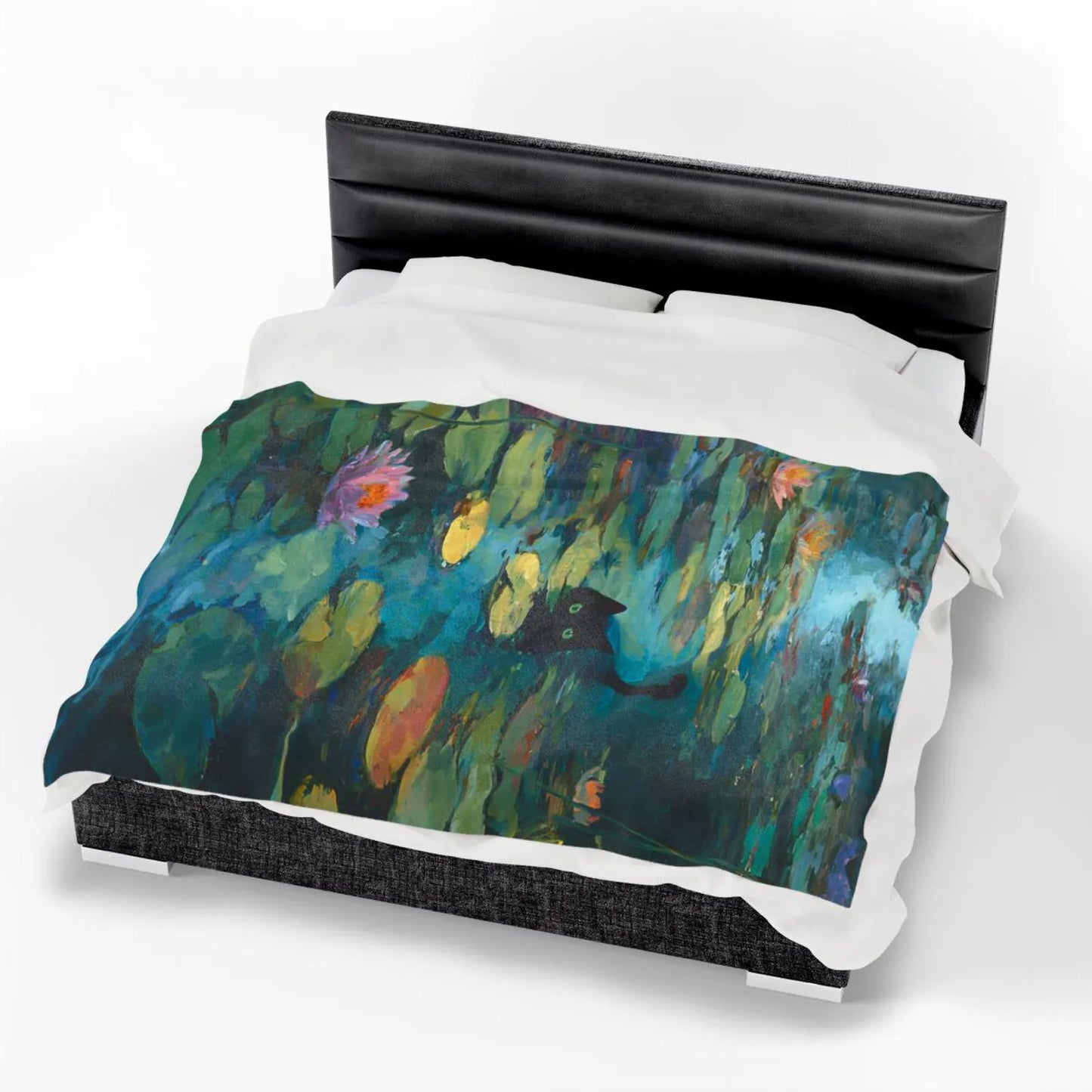 Monet Waterlily Cat Blanket