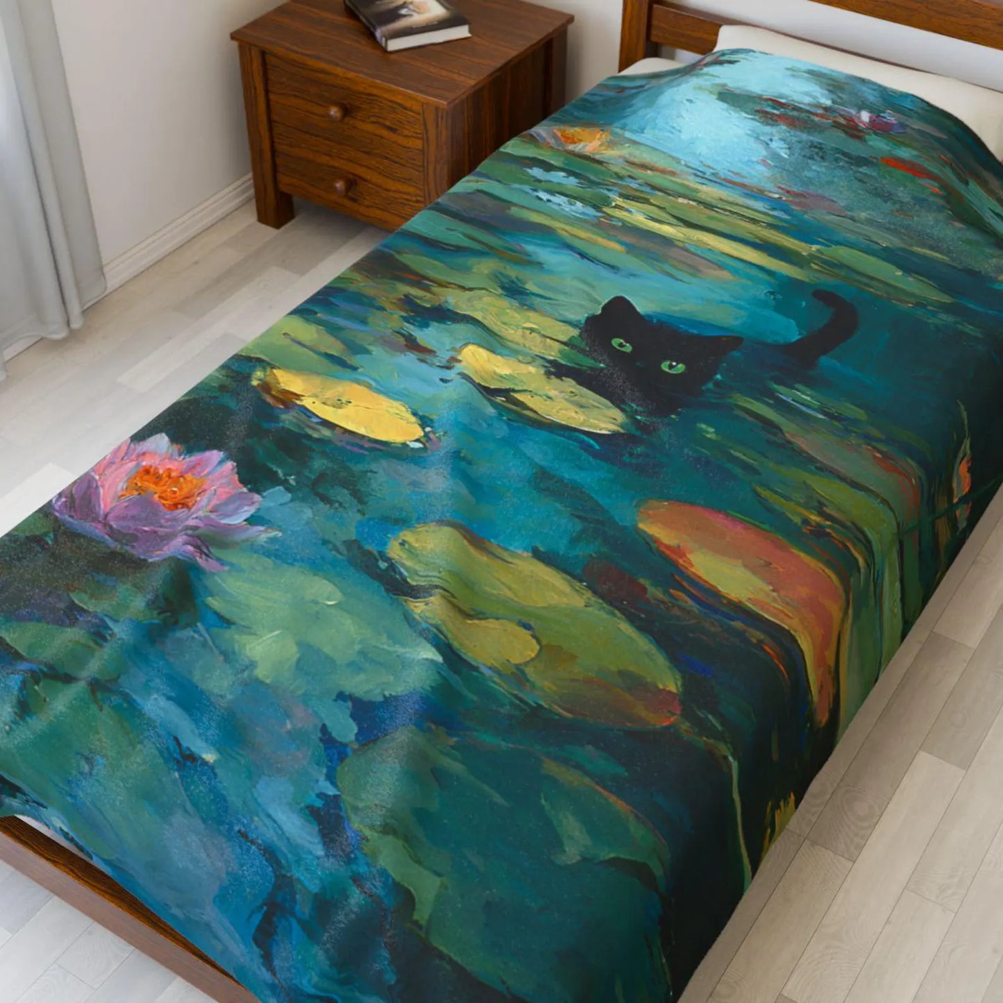 Monet Waterlily Cat Blanket