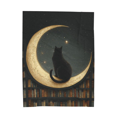 Black Cat Book Lover Blanket
