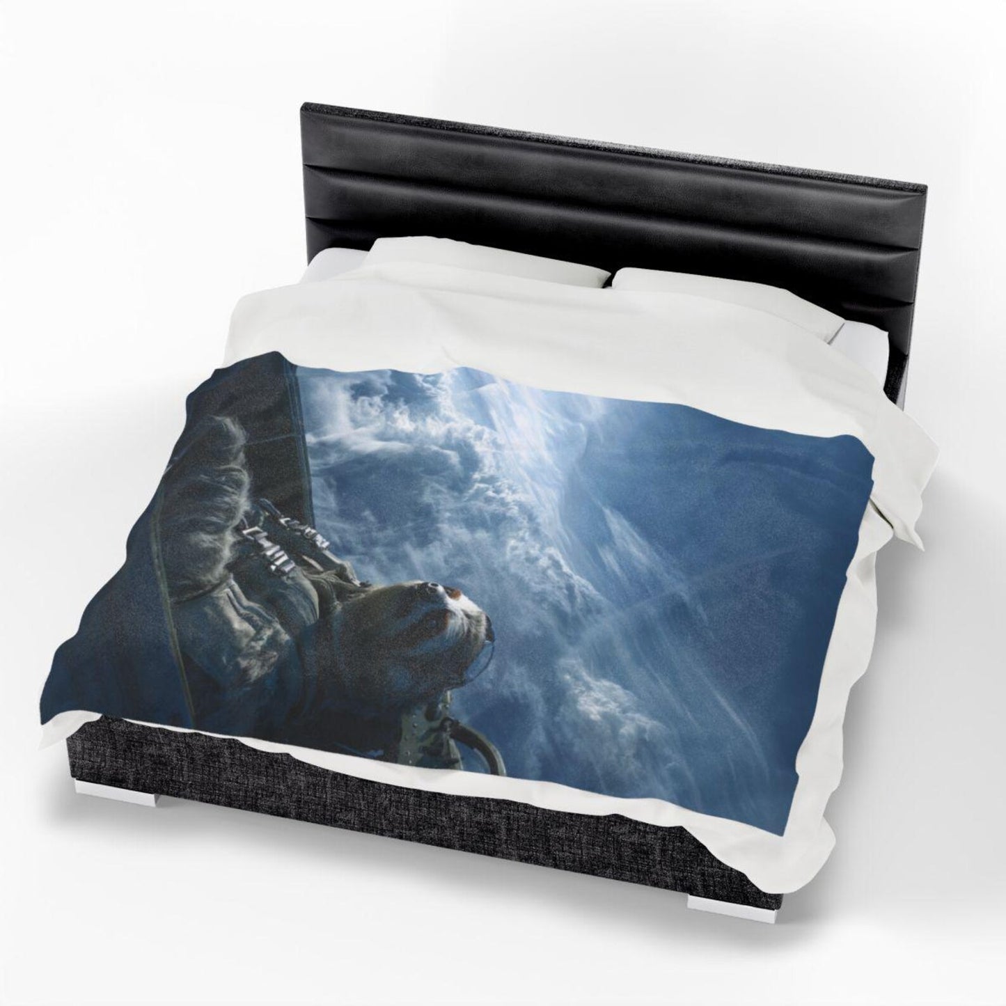 Funny Sloth on a Plane Blanket