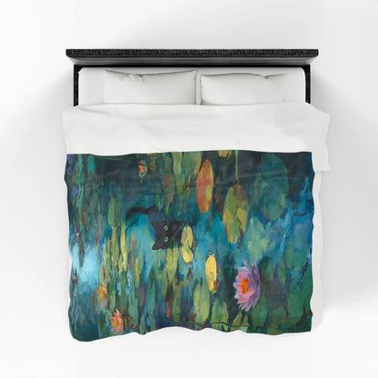 Monet Waterlily Cat Blanket