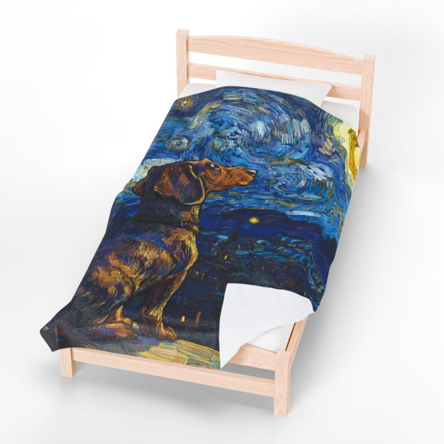 Dachshund Starry Night Blanket