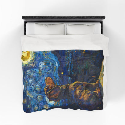 Dachshund Starry Night Blanket