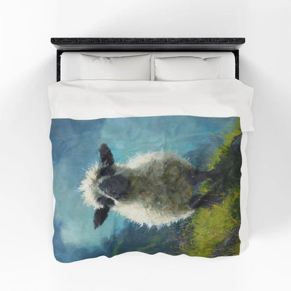 Valais Black Nose Sheep Cozy Blanket