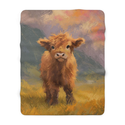 Highland Cow Plush Blanket