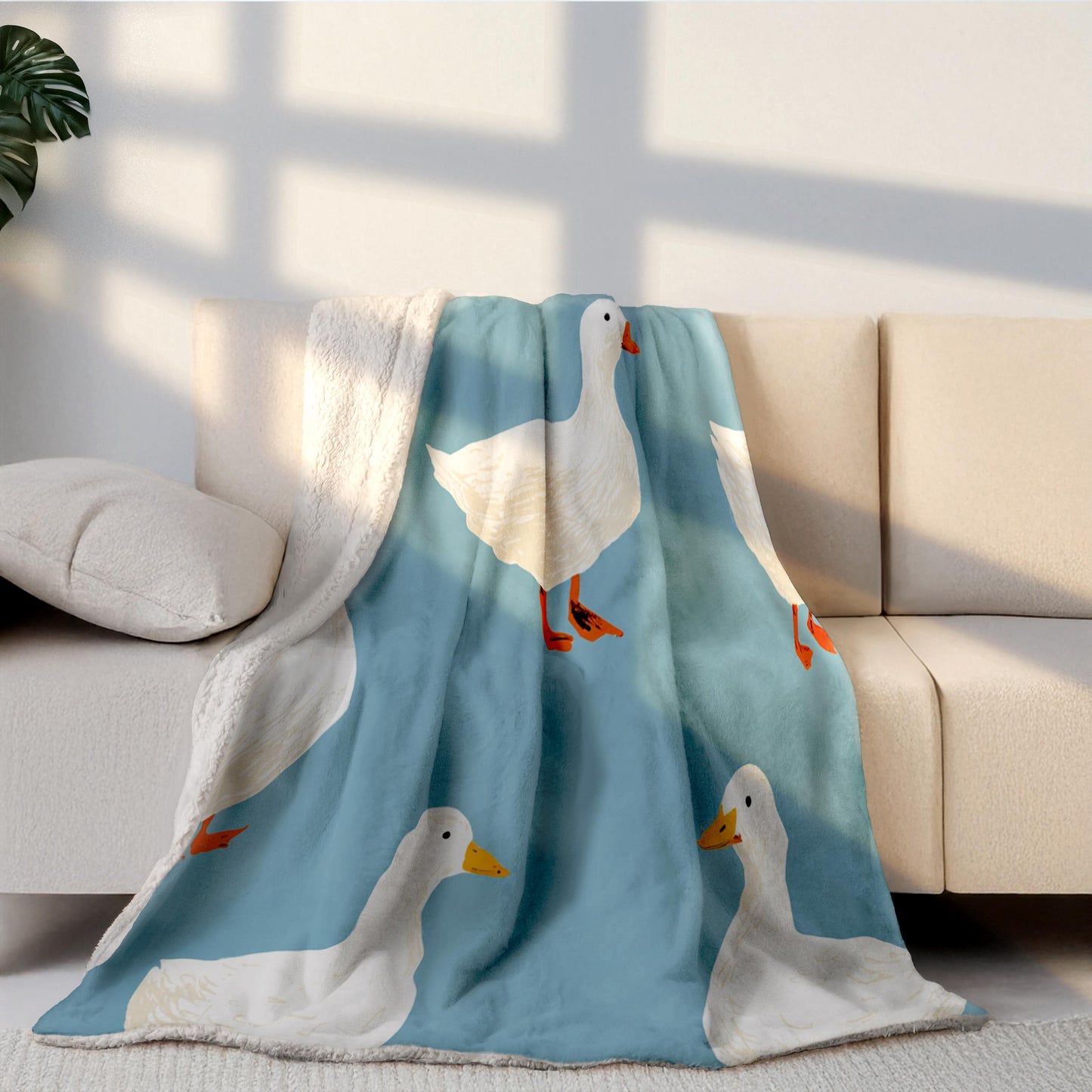 Cute Goose Plush Blanket