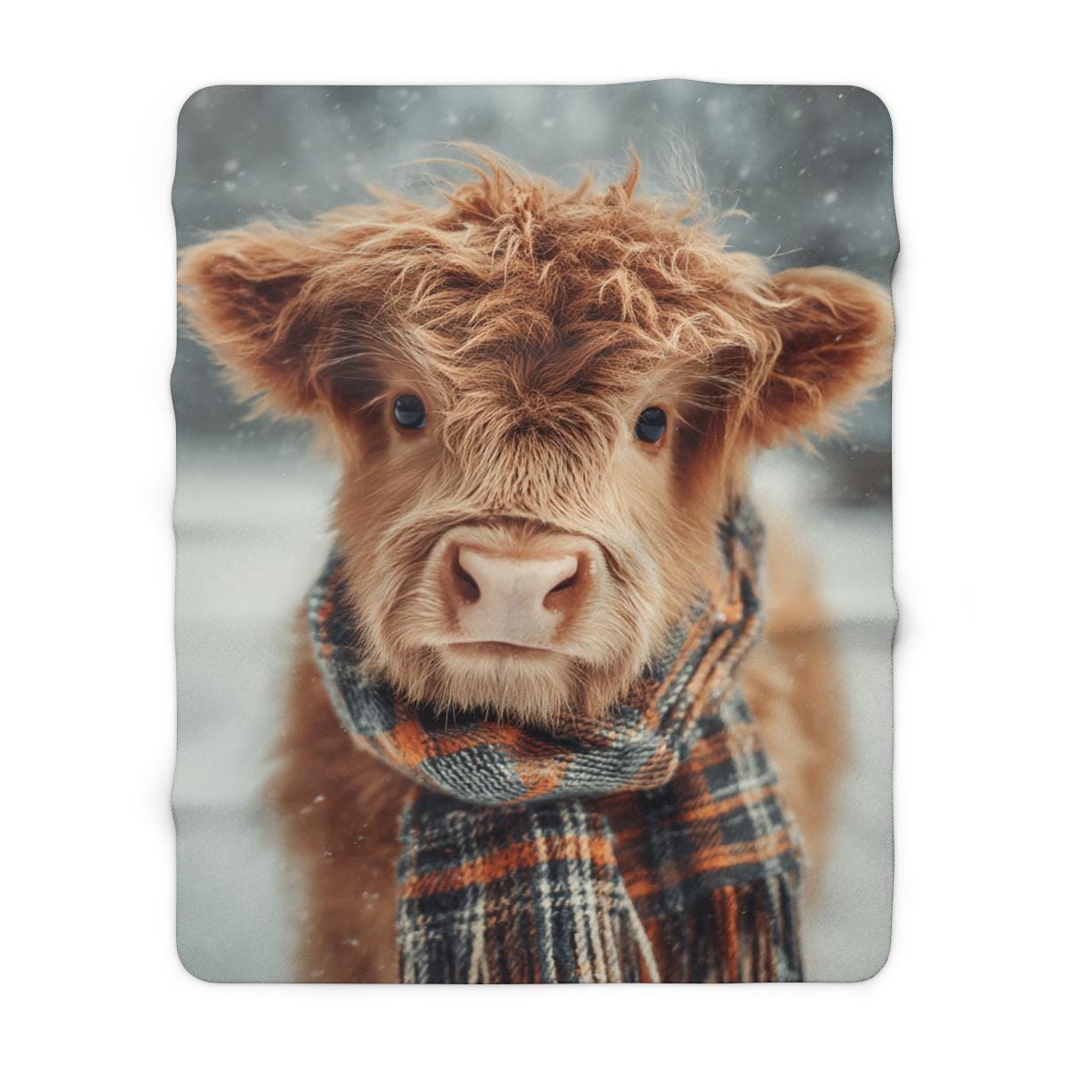 Rustic Highland Cow Blanket