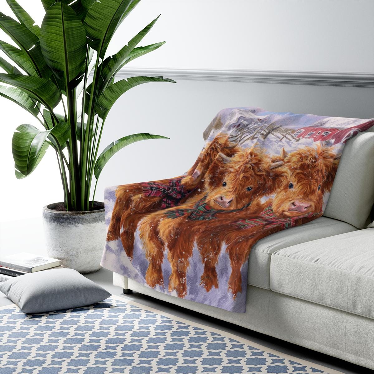 Highland Cow Cozy Blanket