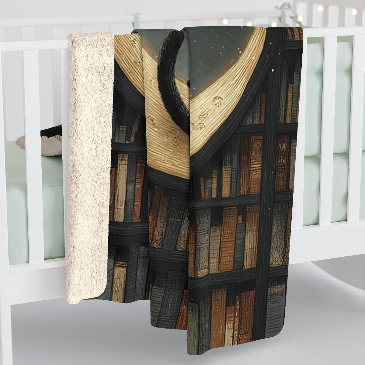 Black Cat Book Lover Blanket