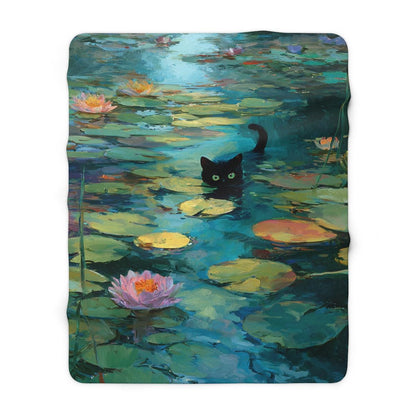 Monet Waterlily Cat Blanket