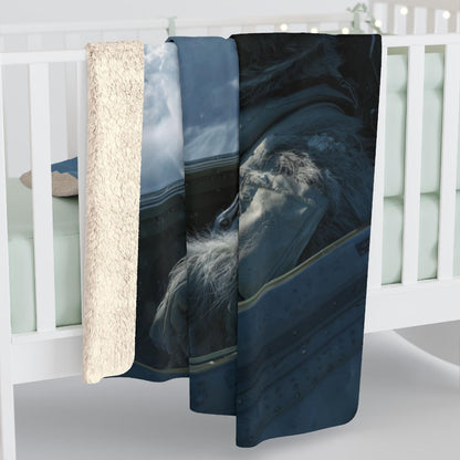 Funny Sloth on a Plane Blanket