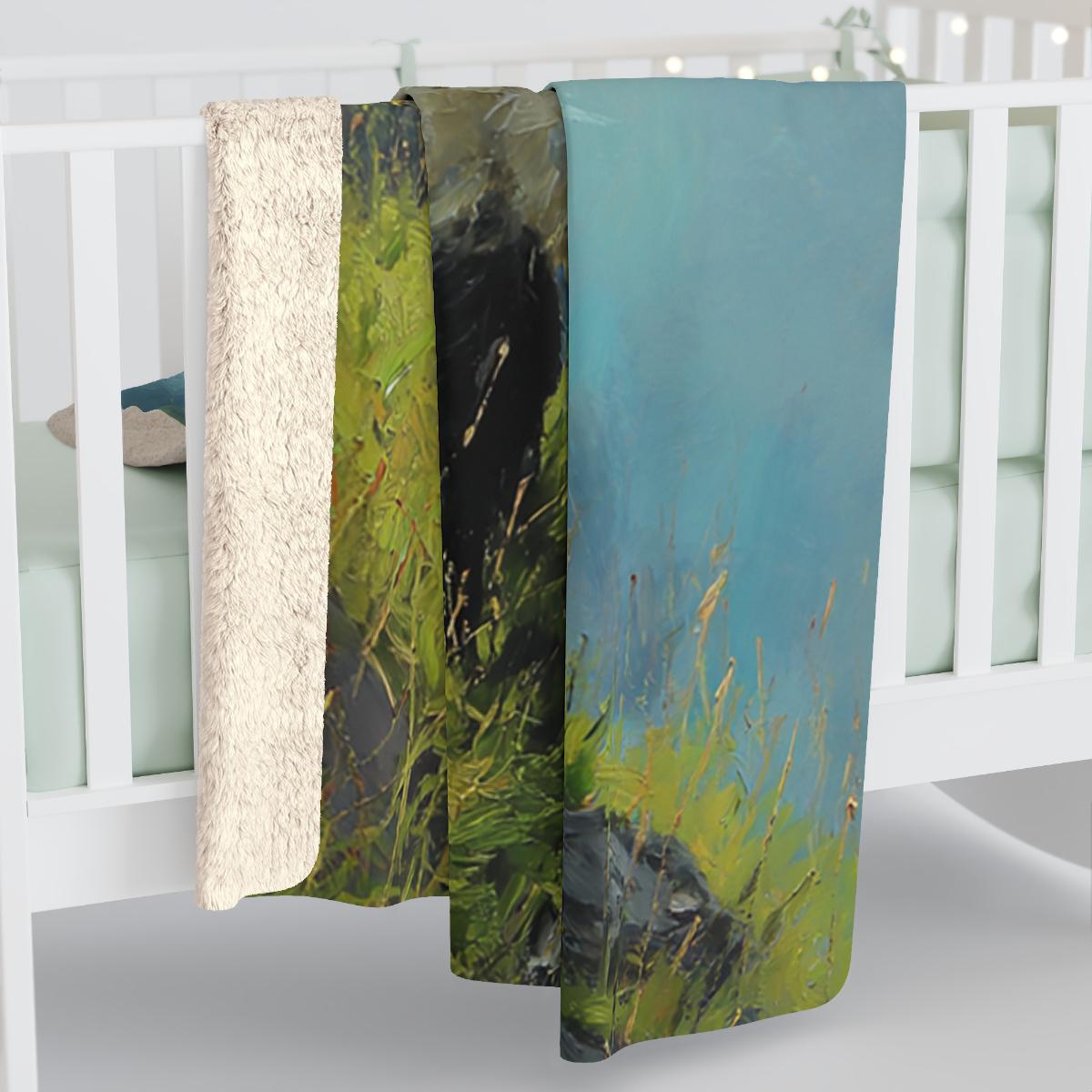 Valais Black Nose Sheep Cozy Blanket