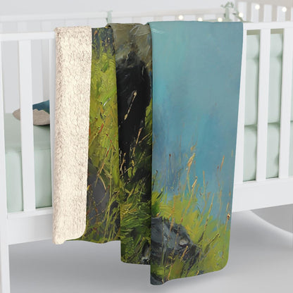 Valais Black Nose Sheep Cozy Blanket