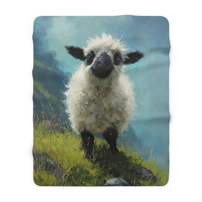 Valais Black Nose Sheep Cozy Blanket