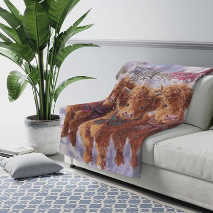 Highland Cow Cozy Blanket