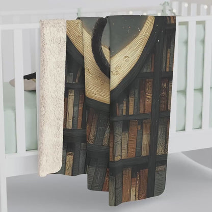 Black Cat Book Lover Blanket