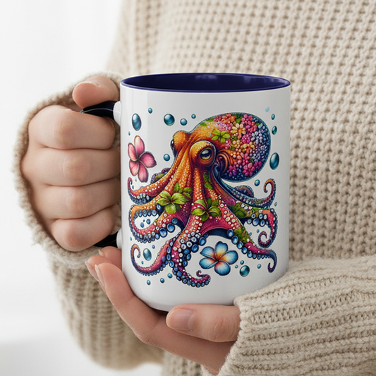 Octopus Design Coffee Ceramic Mug